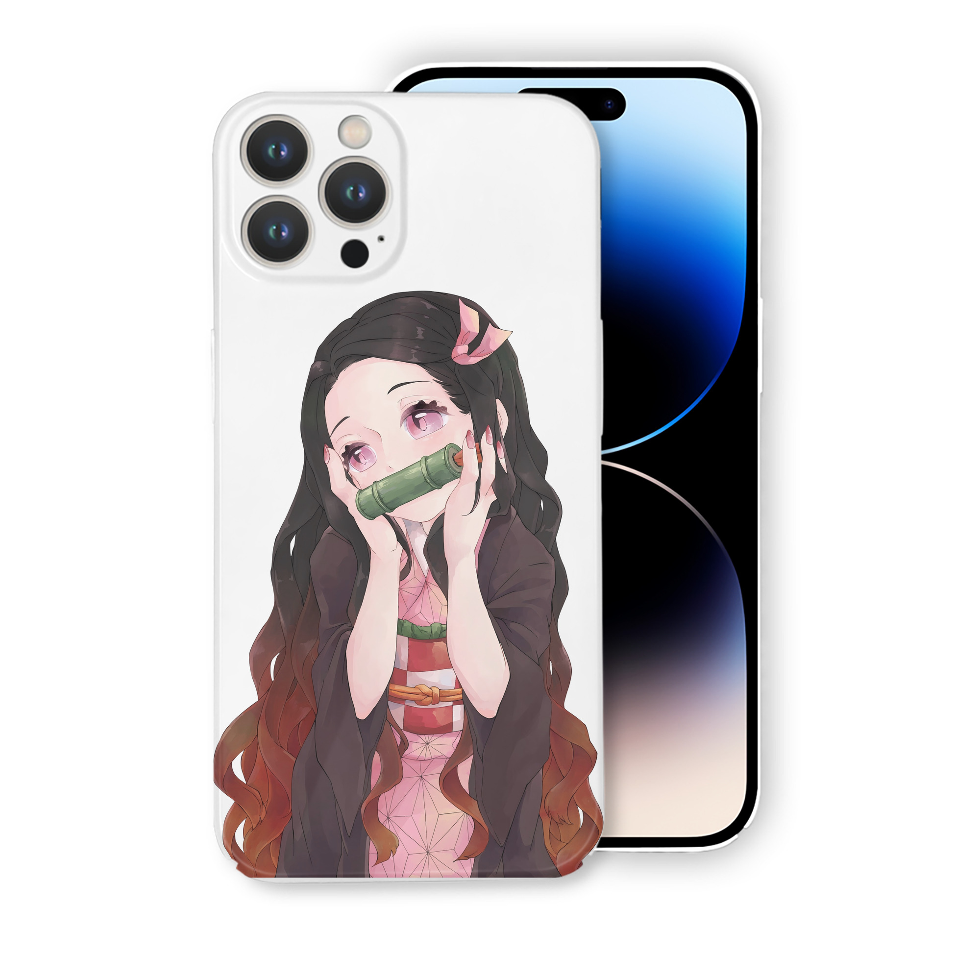 （画像用） 鬼滅の刃（きめつのやいば）竈門 禰󠄀豆子／かまど ねずこ Kamado Nezuko 【iPhone 14シリーズ対応】ハードケース